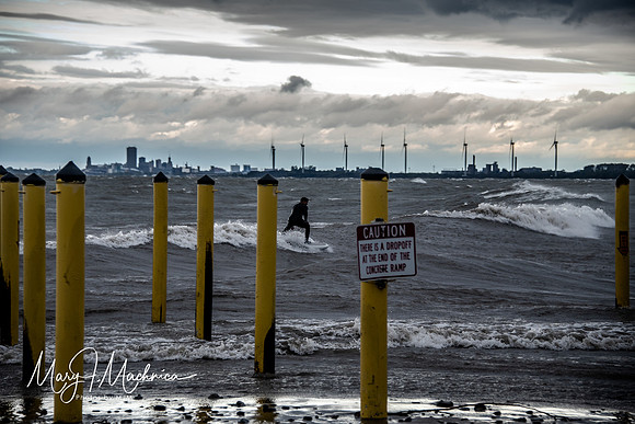 Wind surfer Hamburg Beach